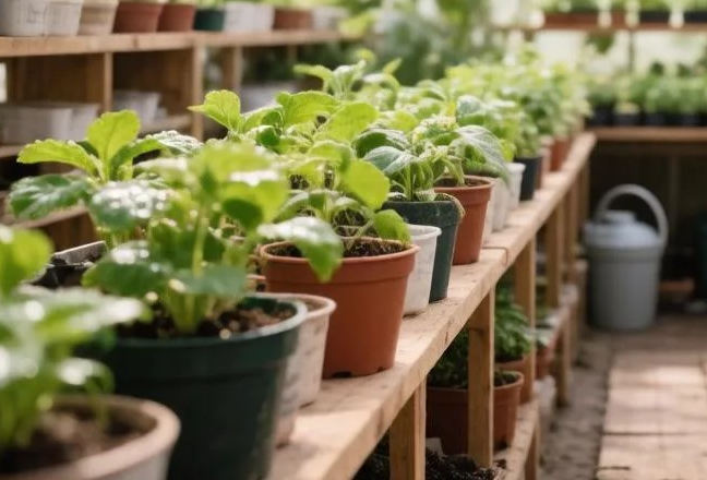 Interior of the rare plant boutique in Brussels
